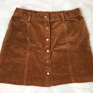 Brown Corduroy Skirt
